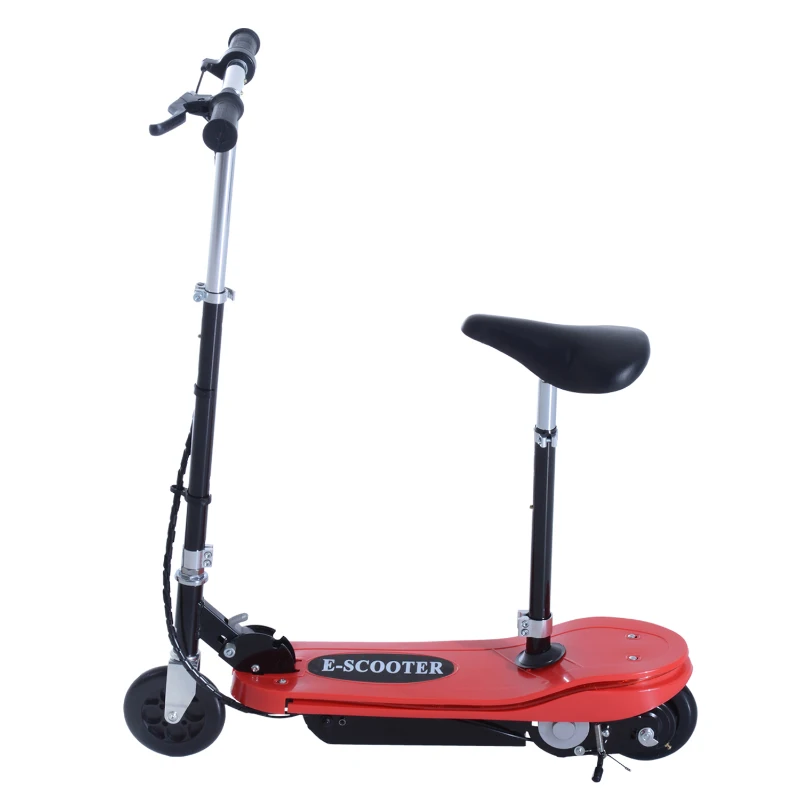 Homcom Trottinette Électrique Enfant 120 W Rouge 82 x 37 x 96 cm