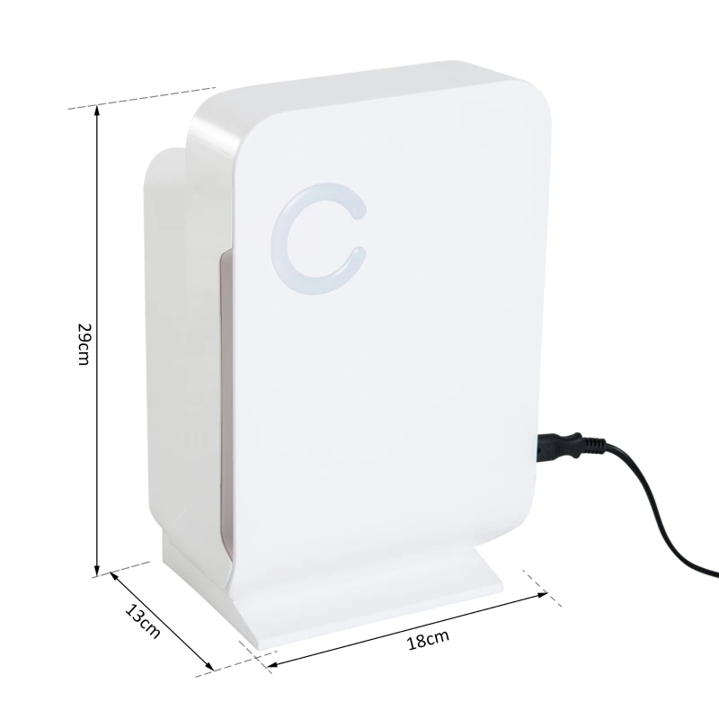 HOMCOM Déshumidificateur portable électrique 1,3 L silencieux évacuation continue 400 mL/24 H idéal pièces 20 m² blanc