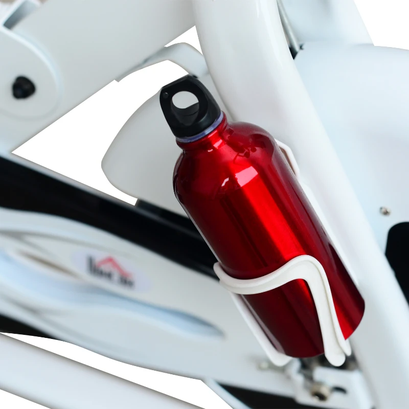 Homcom Vélo d'Appartement Ecran LCD en Métal Blanc 103 x 21,5 x 78 cm