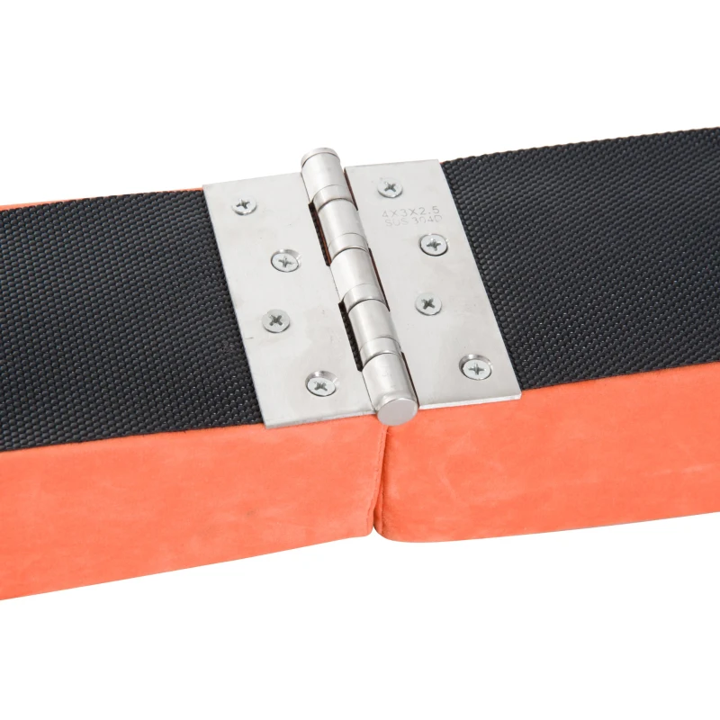 Homcom Poutre de Gymnastique Pliable en Daim Orange 210 x 10 x 6,5 cm