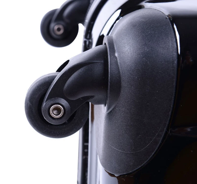 VALISE RIGIDE DE VOYAGE TROLLEY BAGAGE A ROULETTES ABS NOIR 60 LITRES NEUF 13