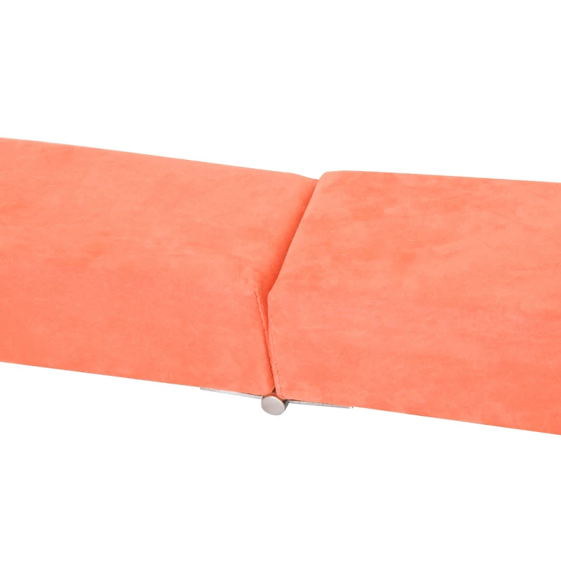 Homcom Poutre de Gymnastique Pliable en Daim Orange 210 x 10 x 6,5 cm