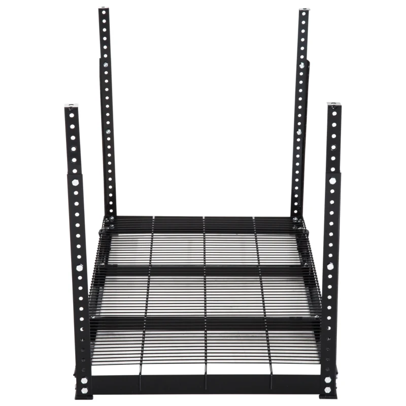 Homcom Range-Plafond Hauteur Réglable en Acier Noir 115 x 61 x 82 cm