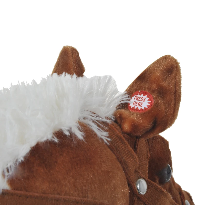 HOMCOM Cheval de cowboy à bascule effet sonore selle etrier