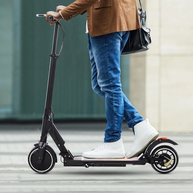 Homcom Trottinette électrique pliable 250 W pour adulte enfant 14 ans min. 25 Km/h max. autonomie 15 km max. écran LCD alu. métal noir