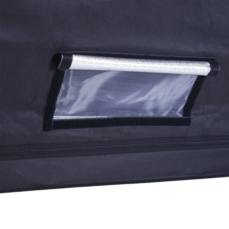 Outsunny Chambre de Culture hydroponique Tente de Culture Grow Box 1,5L x 1,5l x 2H m Polyester Mylar Noir