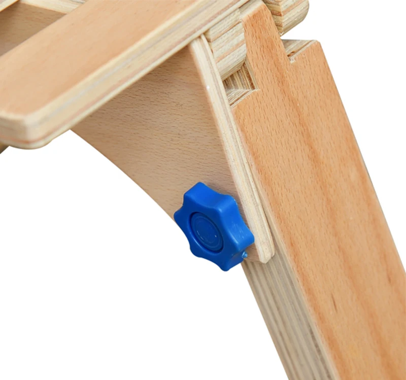 LUGE EN BOIS TRAINEAU PLIABLE AVEC CORDE BLEU 80CM NEUF 04