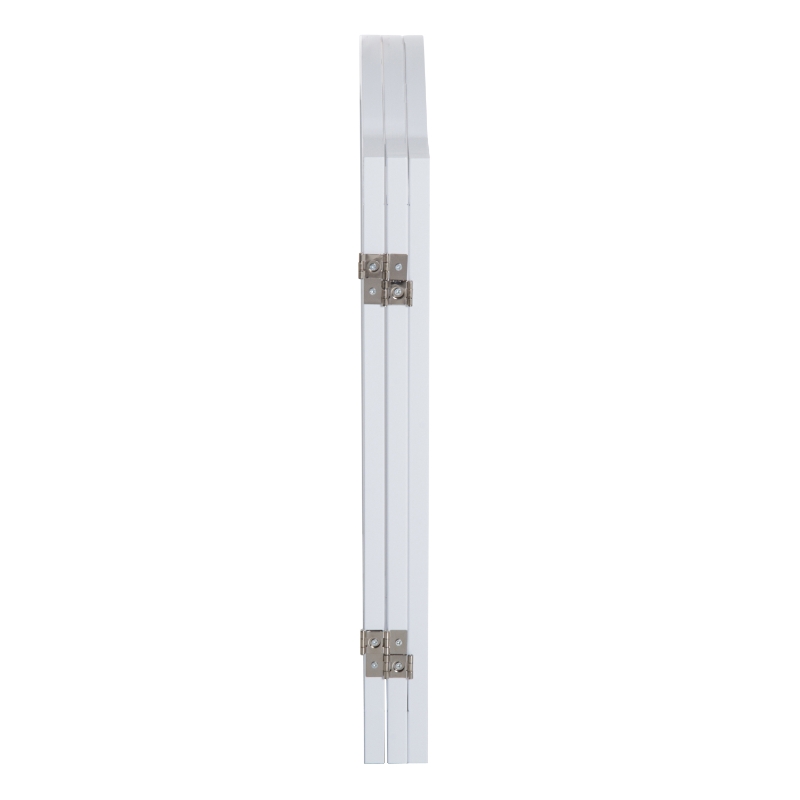PawHut Barrière de sécurité barrière modulable pliable pour animaux de compagnie MDF bois massif 154,5 x 61 cm blanc