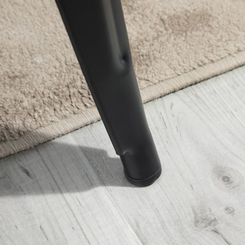 HOMCOM Table à manger design industriel 6 pers. - dim. 110 x 60 x 75 cm - métal noir panneaux multicouches imitation bois chêne foncé