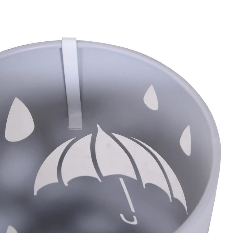 Homcom Porte-parapluies design gris clair