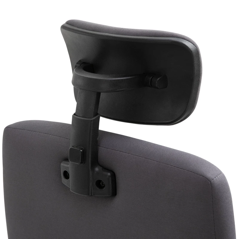 HOMCOM Fauteuil de bureau manager dossier et hauteur réglable roulettes pivotantes avec repose-pied appui-tête polyester 62L x 64,5l x 120-135H cm gris