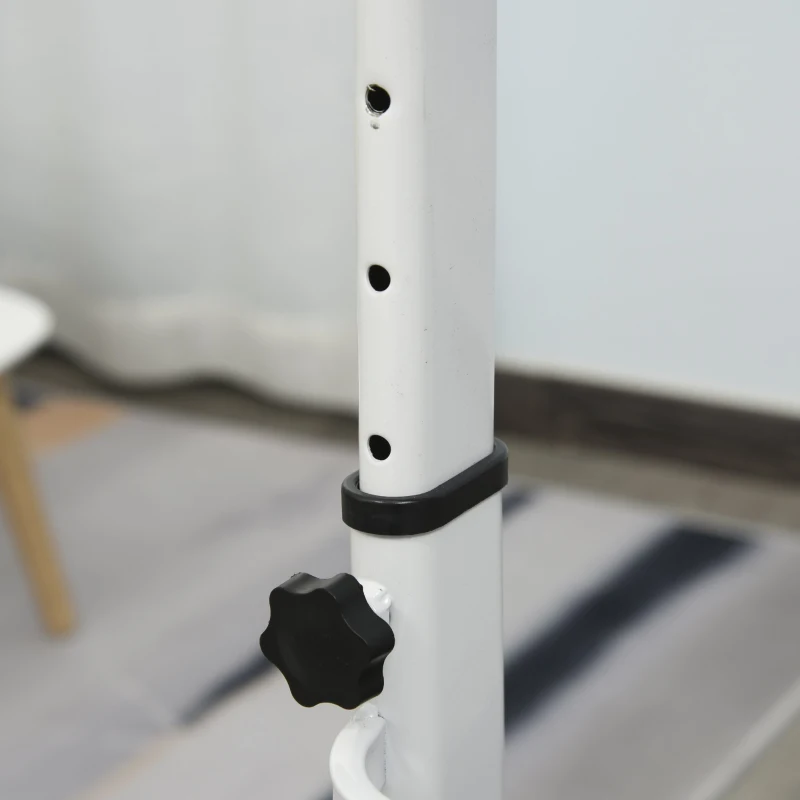 HOMCOM Tapis de course manuel pliable écran LCD multifonction 3 modes d'inclinaisons hauteur guidon réglable support tablette acier blanc noir