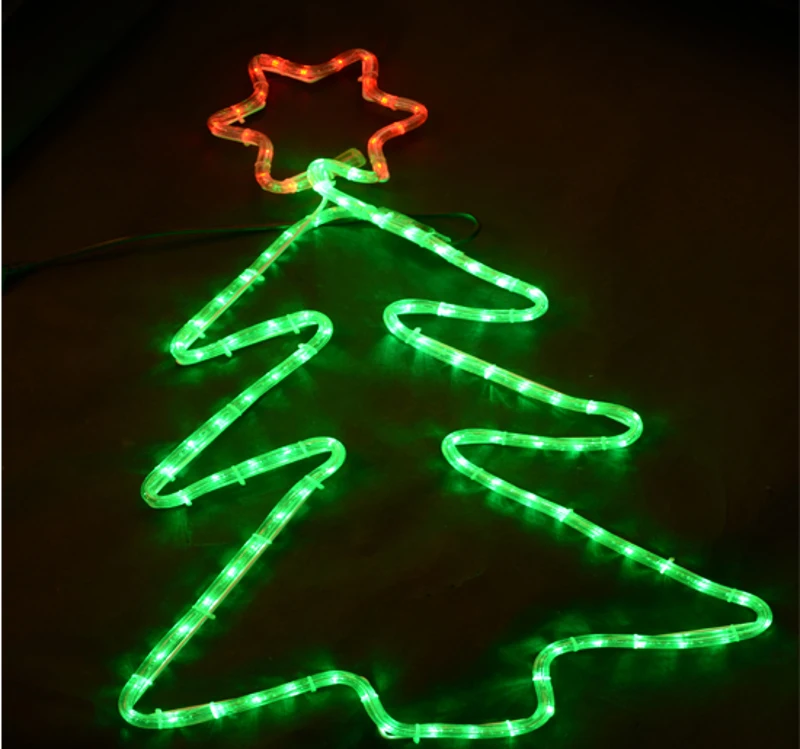 GUIRLANDE LUMINEUSE ELECTRIQUE LED DECORATION NOEL ECLAIRAGE FORME SAPIN 42X70CM NEUF 40