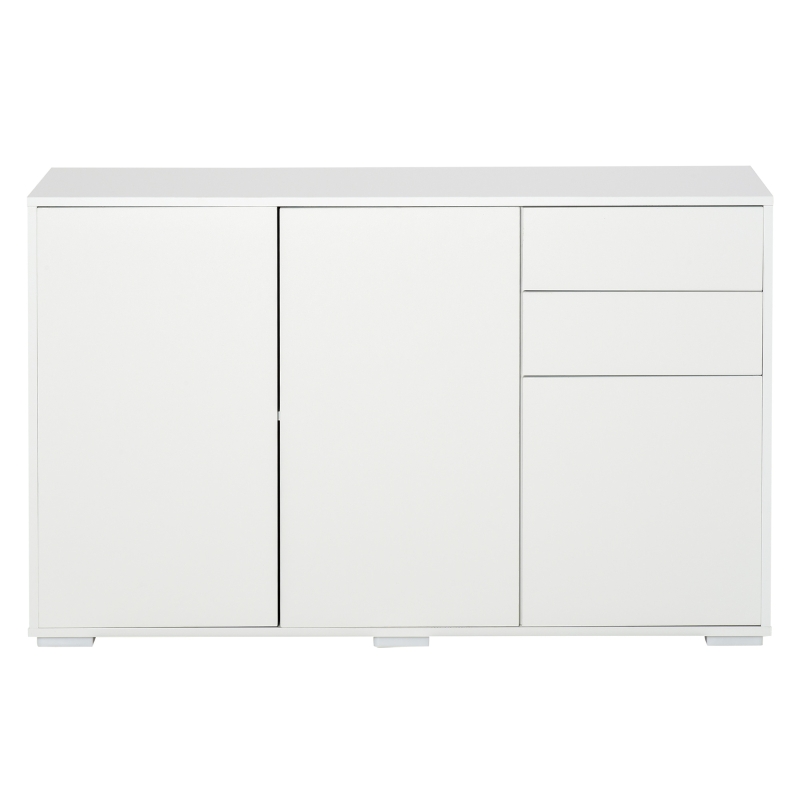 Commode buffet 2 tiroirs 3 portes 117 x 36 x 74 cm