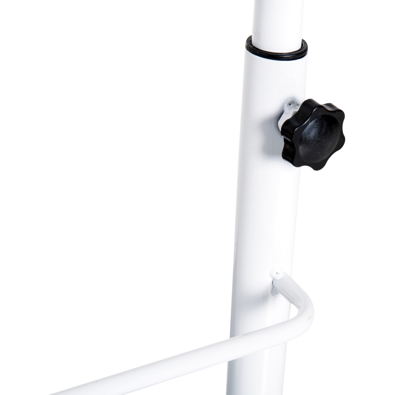 HOMCOM Tapis roulant pliable tapis de course manuel ordinateur de bord 2 modes d'inclinaisons réglable acier blanc noir