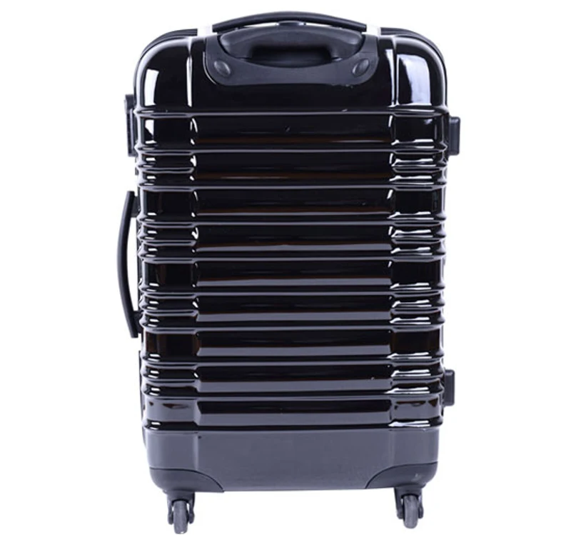 VALISE RIGIDE DE VOYAGE TROLLEY BAGAGE A ROULETTES ABS NOIR 60 LITRES NEUF 13