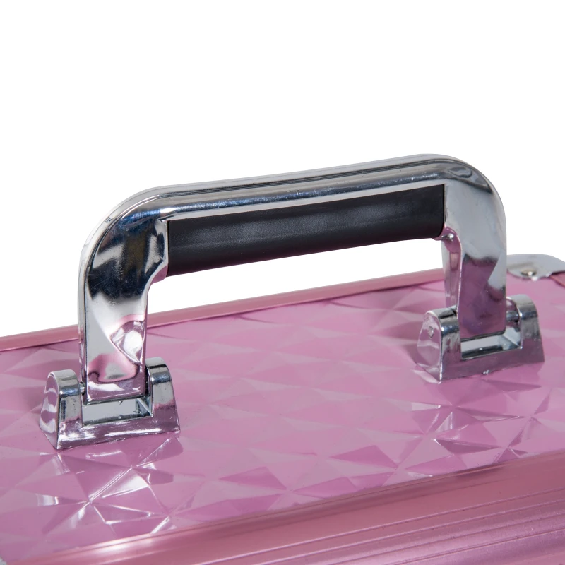 Coffret à maquillage et bijoux 28 x 18 x 20 cm rose noir