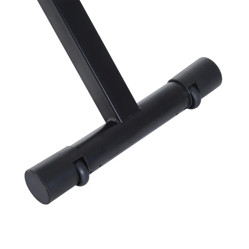 HOMCOM Appareil de Fitness Musculation Abdominaux Siège Guidon Réglable Compteur LCD 105L × 43L × 118Hcm Acier Noir