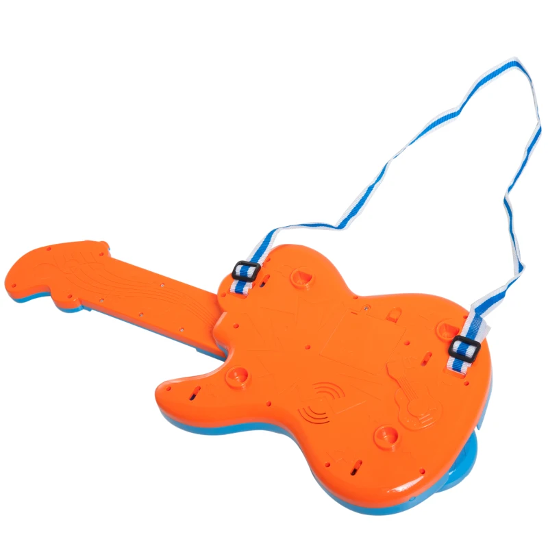 HOMCOM Guitare enfant instrument de musique 3 en 1 guitare, piano, batterie + effets lumineux