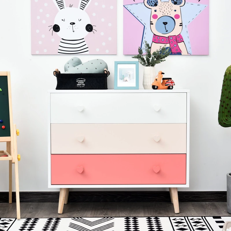 commode enfant style scandinave 3 tiroirs