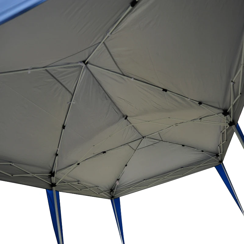 Outsunny Barnum Bleu Sans Parois 6 x 3 x 2,55 m