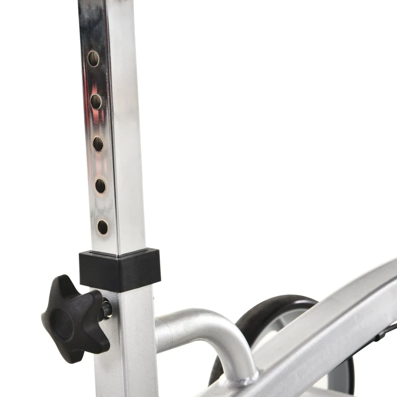 HOMCOM Déambulateur à roues - genou scooter - déambulateur avec pose-genou - guidon + pose-genou à hauteur réglable - panier rangement - freins - gris métal noir