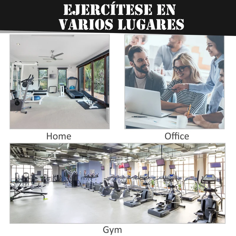 HOMCOM Soporte para Barra de Pesas Estante Ajustable de 12 Niveles Barra Levantamiento Pesas Gimnasio Max. 150 KG Acero 52x48x108-163 cm Blanco