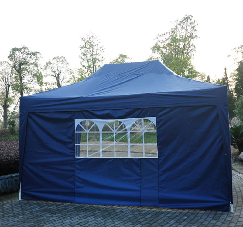 Outsunny Barnum Bleu Côtés Démontables  3 x 4,5 m