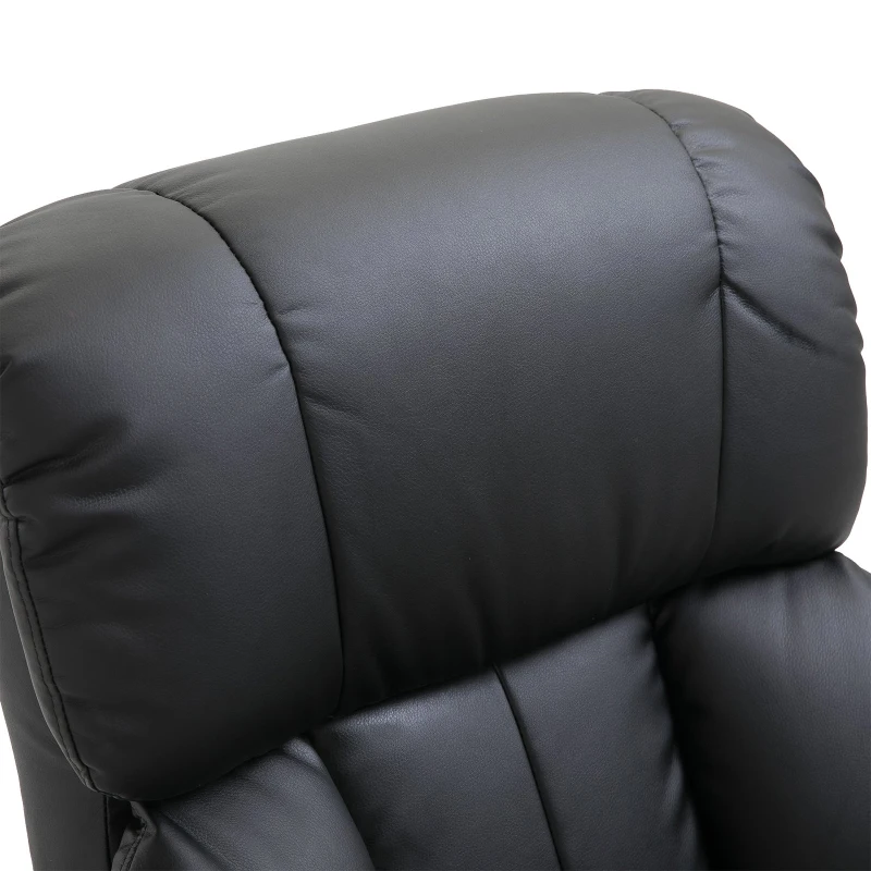Homcom Fauteuil de Massage avec Repose-Pied Noir 76 x 80 x 102 cm