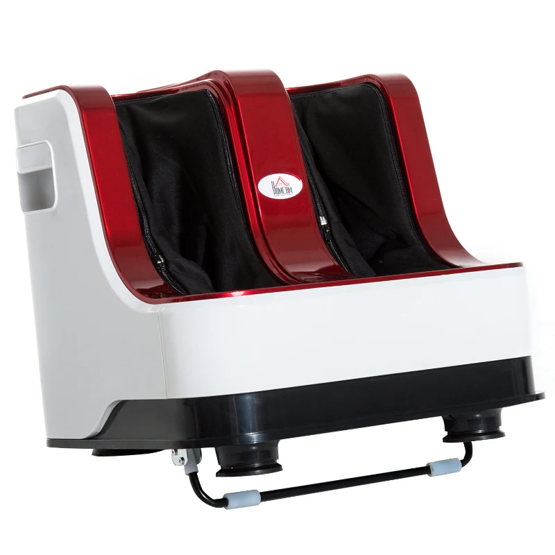 Homcom Appareil de Massage Pieds et Mollets Rouge 48 x 43 x 43 cm