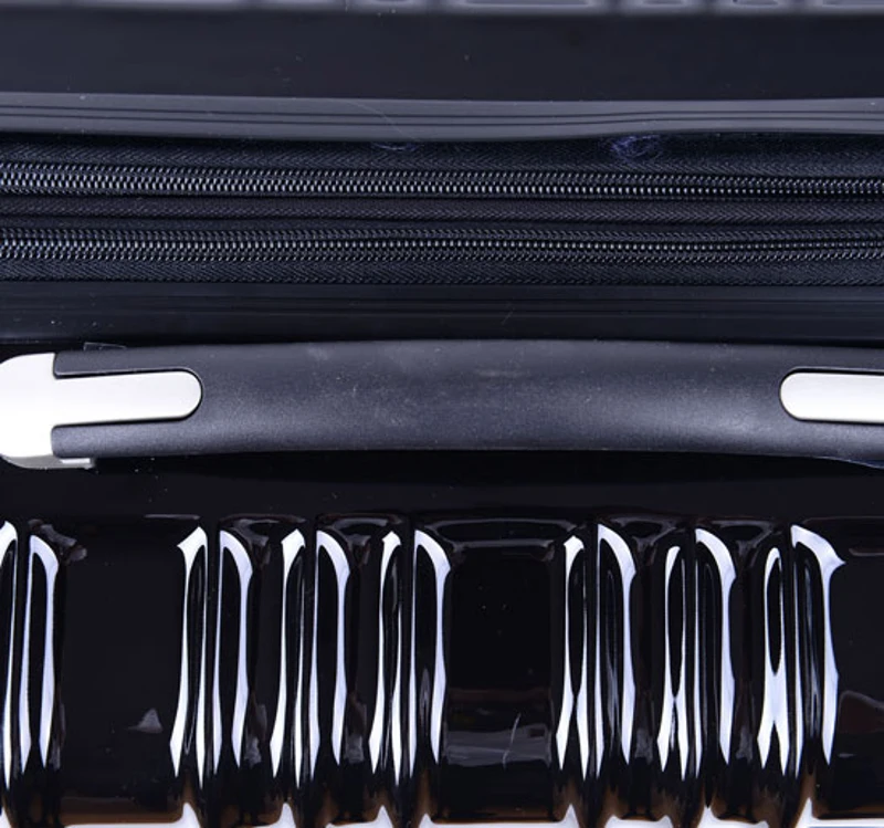 VALISE RIGIDE DE VOYAGE TROLLEY BAGAGE A ROULETTES ABS NOIR 60 LITRES NEUF 13