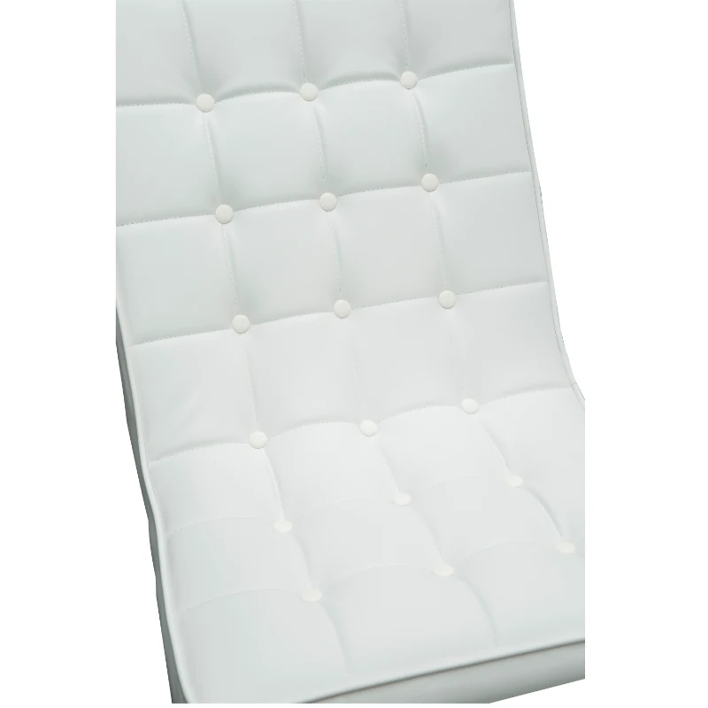 Fauteuil relaxation pivotant avec repose-pieds hauteur réglable blanc