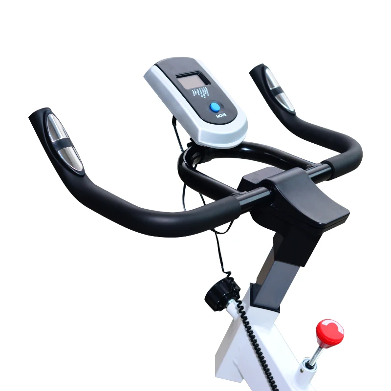 Homcom Vélo d'Appartement Ecran LCD en Métal Blanc 103 x 21,5 x 78 cm