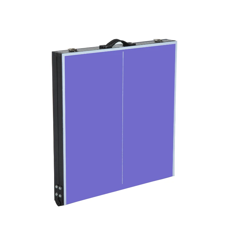 HOMCOM Mini table de ping pong tennis de table pliable portable acier 153L x 77l x 67H cm bleu et noir