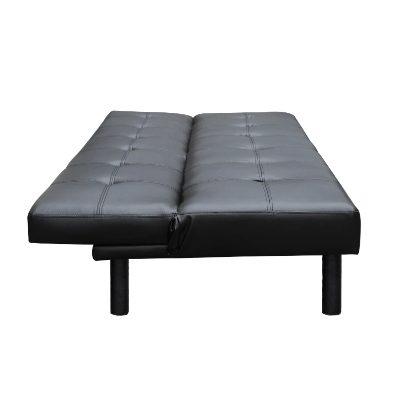 HOMCOM Canapé Convertible Noir