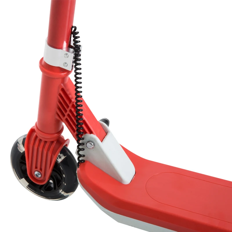 HOMCOM Trottinette électrique enfants pliable 70 W 6-8 Km/h max. hauteur guidon réglable alu rouge blanc