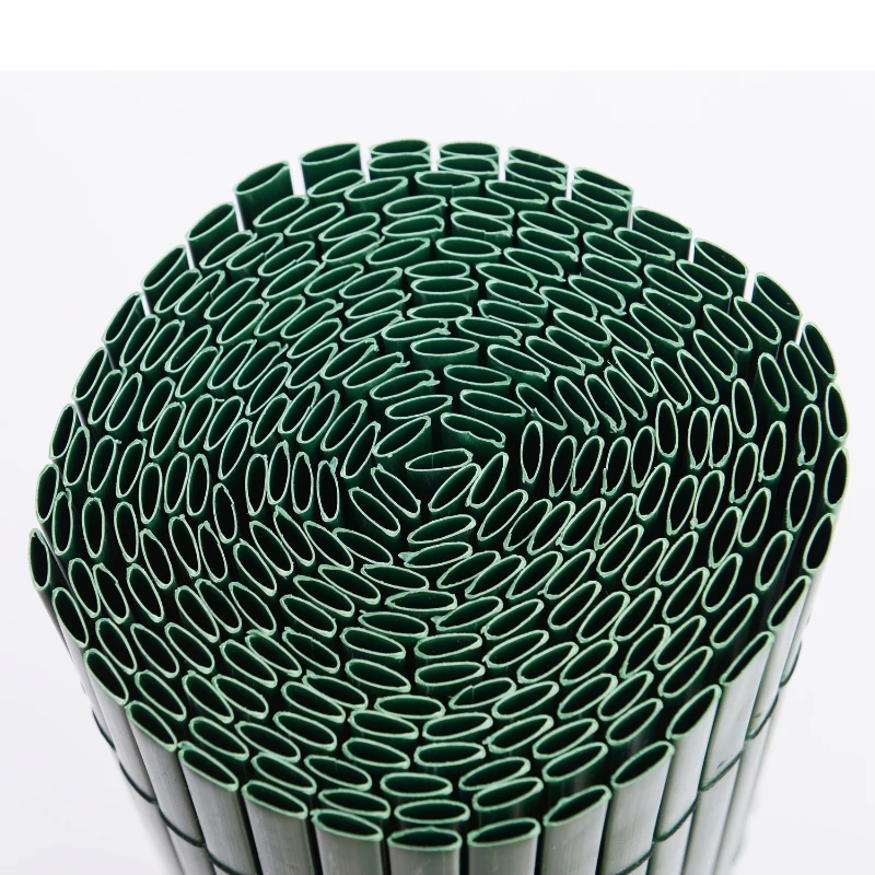 Canisse pvc imitation bambou haie artificielle cloture brise vue double face 2x3m vert neuf 09