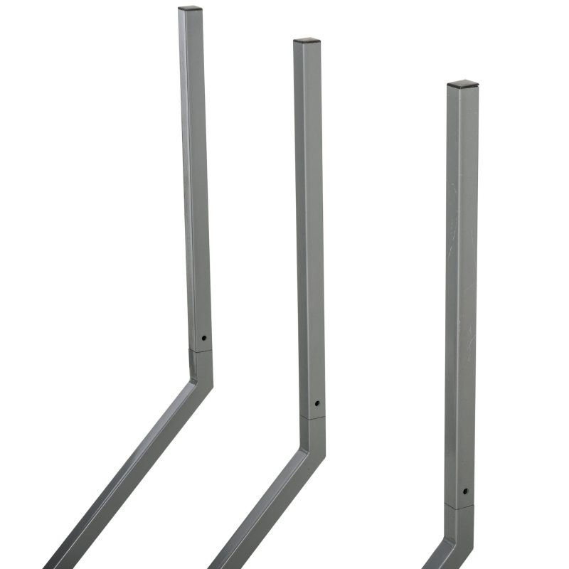 Outsunny Chevalet de sciage pour bois pliable - chevalet de tronçonnage - repères de sciage inclus - métal gris noir