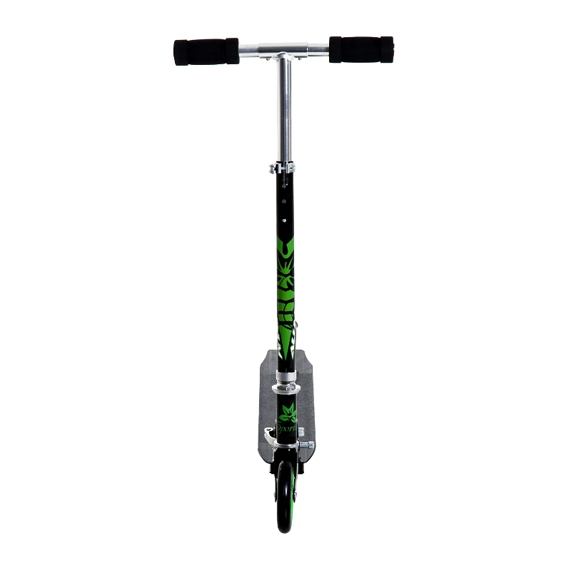 HOMCOM Trottinette patinette Pliable 64L x 34l x 82H cm Hauteur Guidon réglable alu. Vert Noir