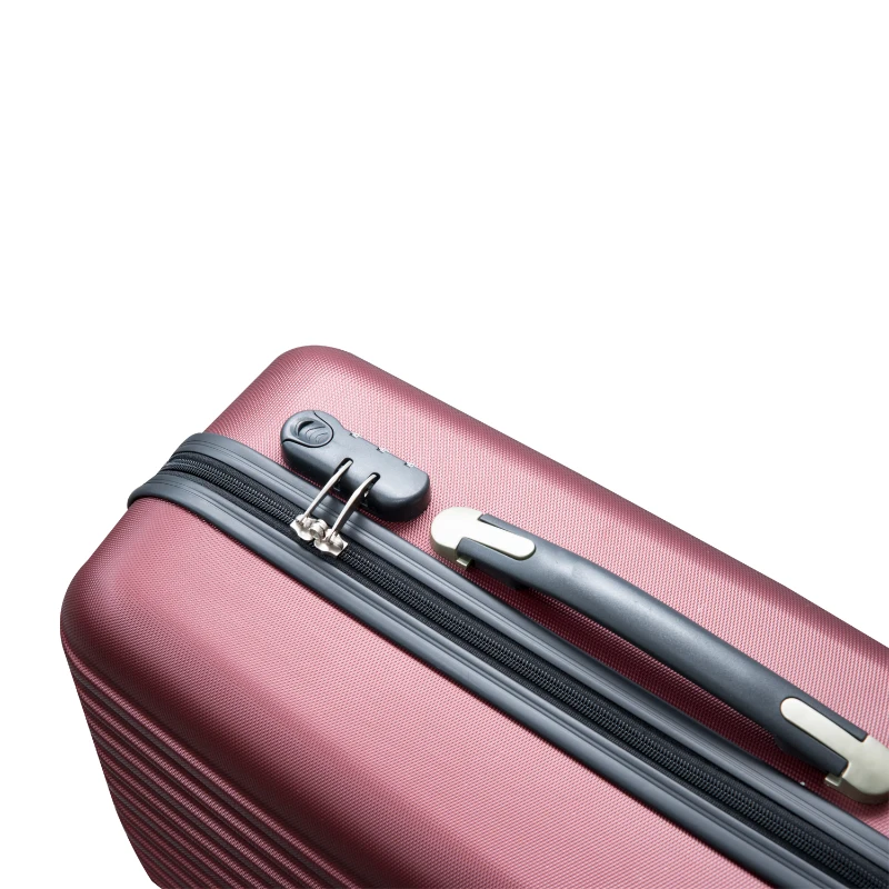 Lot de 3 valises rigides de voyage trolley bagages à roulettes ABS rouge neufs 14