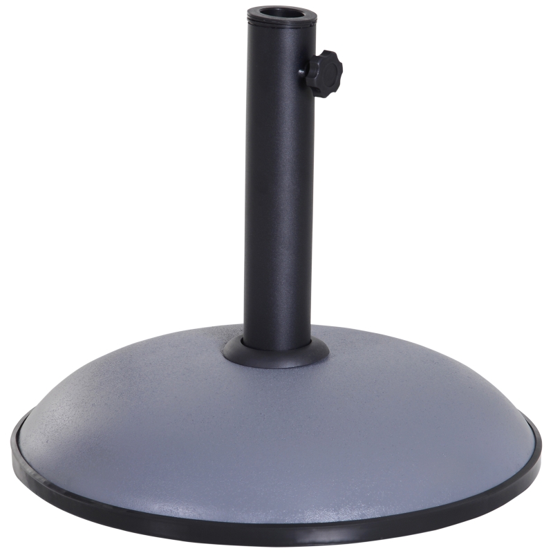 Pied de parasol rond Ø 45 x 36H cm poids net 20 Kg ciment PVC gris noir