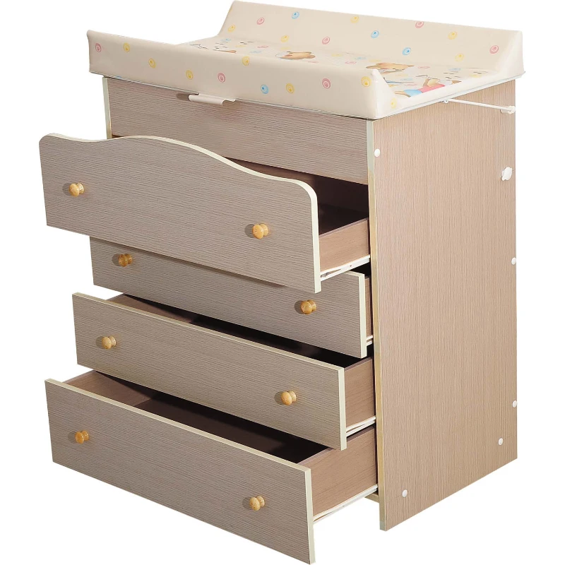 TABLE A LANGER BEBE PLAN BAIGNOIRE RANGEMENT MEUBLE COMMODE BOIS MDF NEUF 04