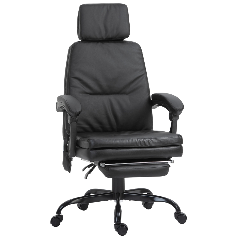 Fauteuil de bureau massant avec repose-pieds amovible
