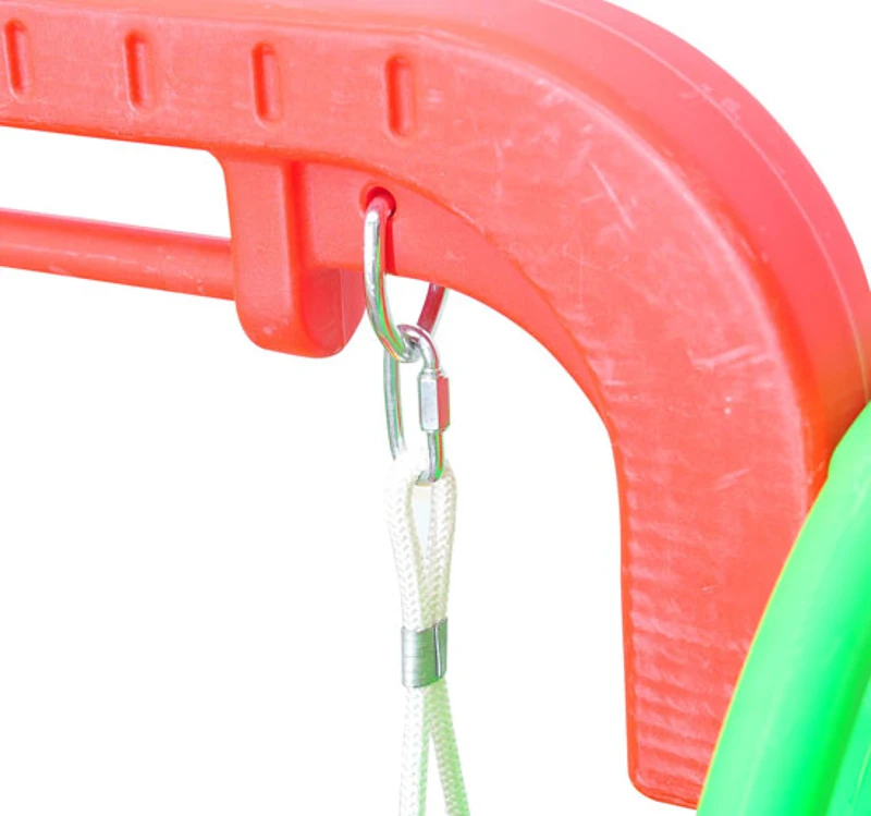 BALANCOIRE TOBOGGAN PORTIQUE DE JEUX PLEIN AIR DE JARDIN PLASTIQUE VERT ROUGE NEUF20