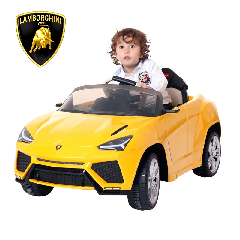 HOMCOM Lamborghini Urus Concept Voiture Électrique pour Enfant 3-8 Ans 3-4KM/H 2.4G 6V Télécommande Klaxon Phare Jaune
