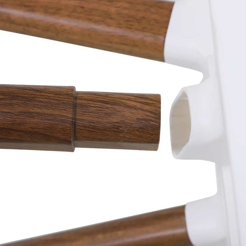 Outsunny Salon de jardin 2 pers. 3 pièces - ensemble bistro design scandinave - 2 fauteuils lounge + table basse - pieds imitation bois plastique PP blanc