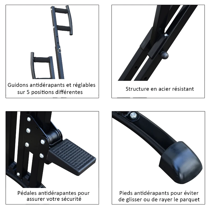 Homcom Appareil de Fitness et Musculation Noir 102 x 66 x 221 cm