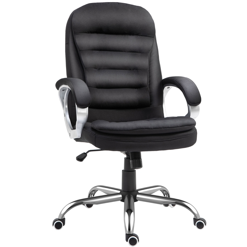 Fauteuil de bureau manager grand confort toile lin