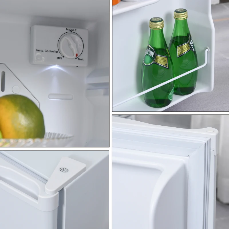 HOMCOM Mini réfrigérateur silencieux capacité 50L dim. 43L x 48l x H51 cm blanc