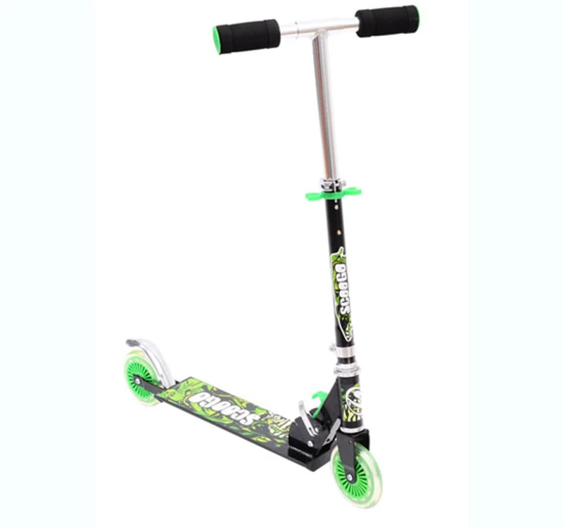 TRAINEAU LUGE TROTTINETTE PATINETTE DE NEIGE PLIABLE ALUMINIUM POUR ENFANTS 3-10 ANS NEUF 06